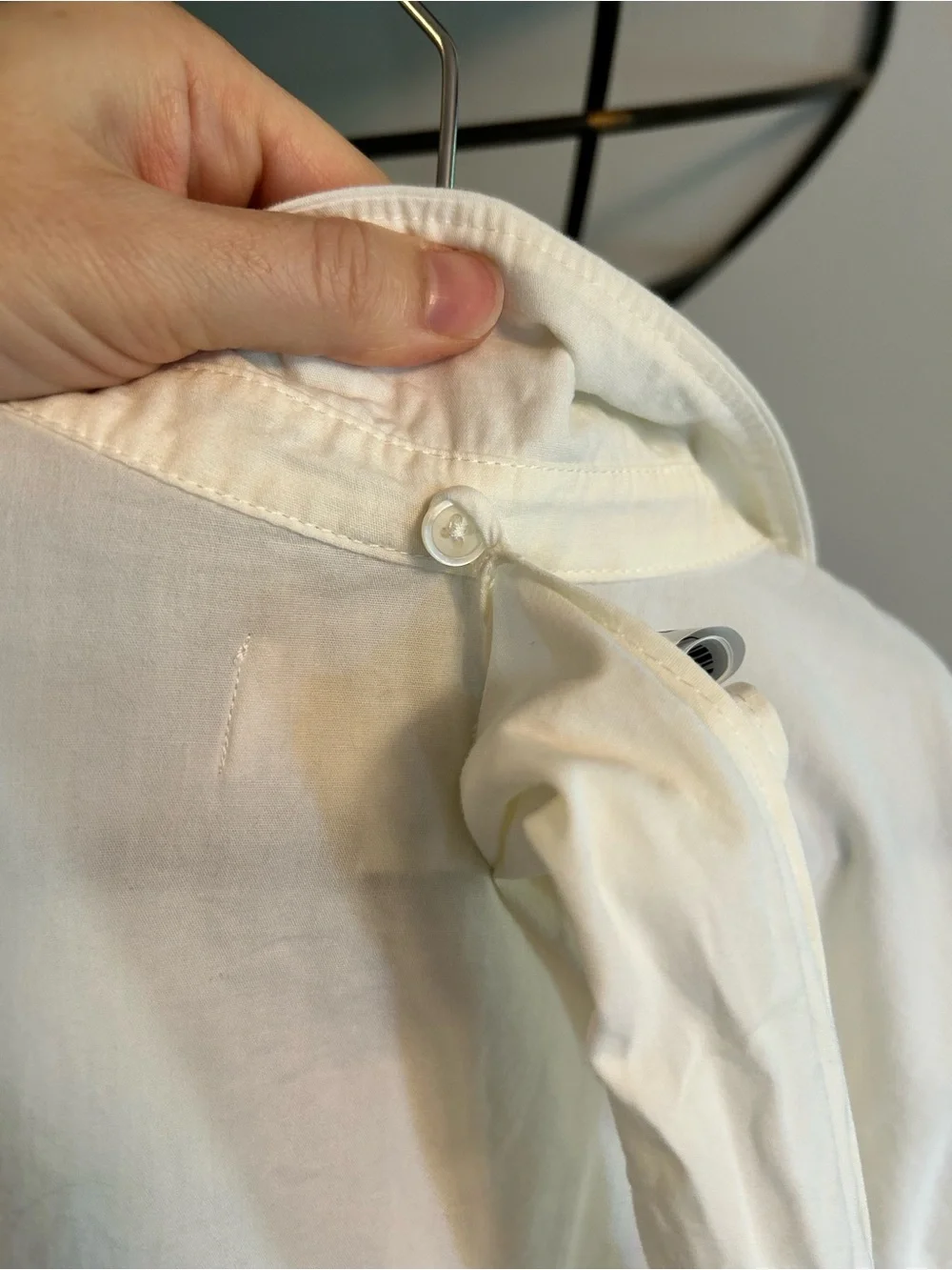 Zara Cream Cropped Button Down Shirt 11 / 12